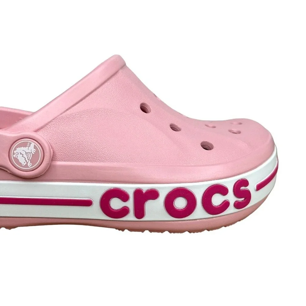 Crocs Bayaband Youth‎ Big Girls Slip-on Clogs Size 3 (J3) Light Pink Sandals